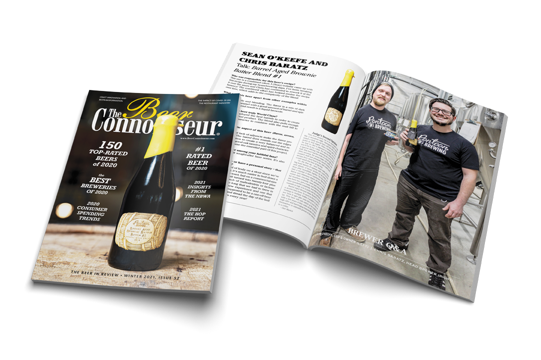 The Beer Connoisseur Issue 52 Front Cover and Brewer Q&A Interior Spread