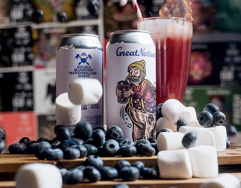 great notion double blueberry marshmellow shake