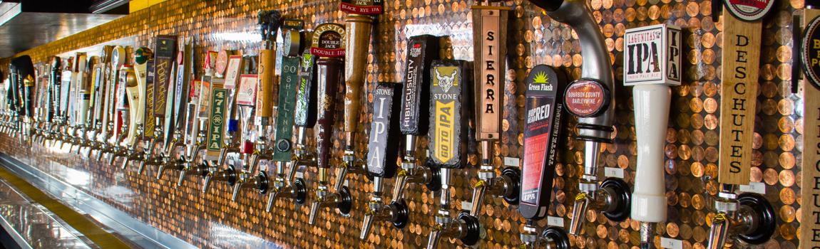 tap handles at flying saucer draught emporium