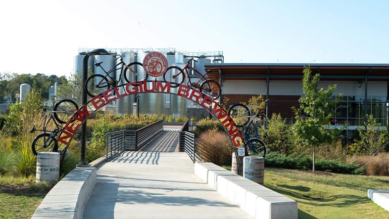 new belgium brewing entrance into asheville north carolina location