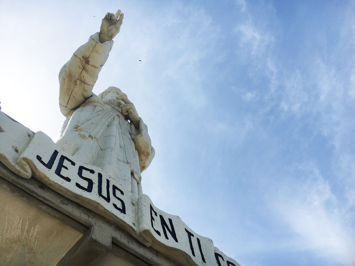 Statue of Christ overlooking the harbor of San Juan del Sur