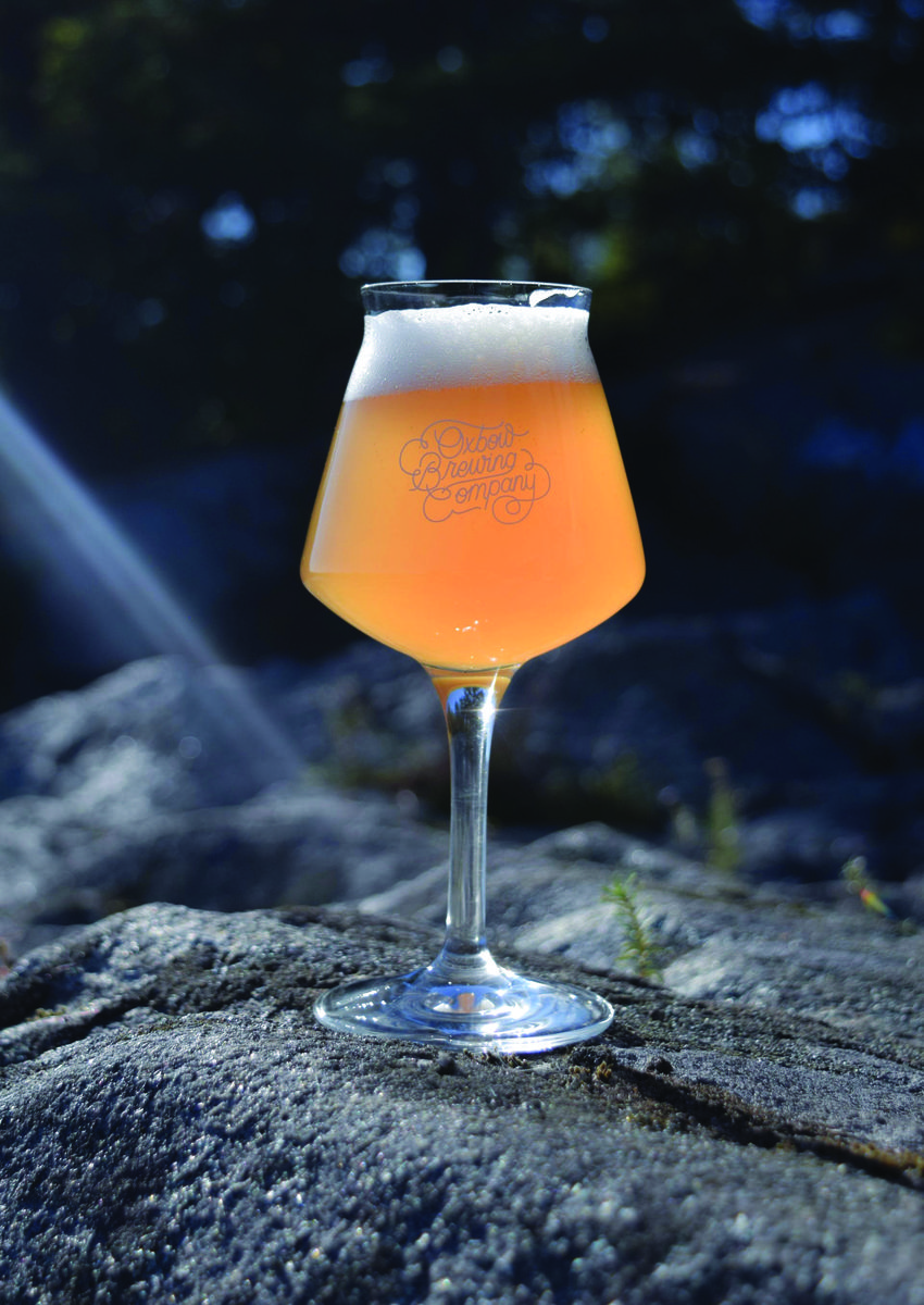 A glass of Arboreal, a “modern” Farmhouse Ale, brewed by Oxbow Brewing Co.